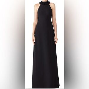 Trina Turk Black High Ruffle Gown Size 4